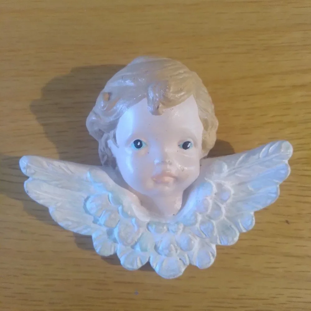 Vintage Angel Ceramic Porcelain Wall Hanging Ornament Lot (4)